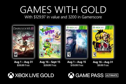 Xbox Games With Gold August 2021 Free Games Revealed