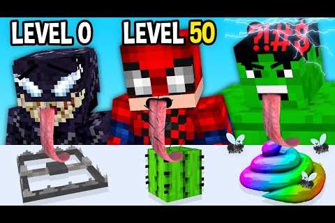Monster School: SuperHero Lick Runner GamePlay Mobile Game Rush Max Level LVL – Minecraft Animation