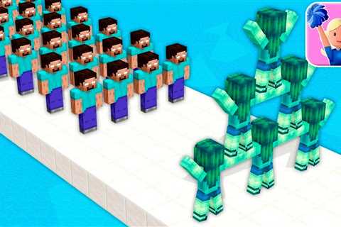 MONSTER SCHOOL: Cheerleader Run 3d MAX LEVEL Mobile Game – Minecraft Animation 7IVZ4EUWky0