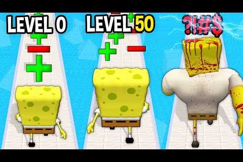 Monster School: SpongeBob Giant Rush GamePlay Mobile Game Runner Max Level LVL – Minecraft Animation