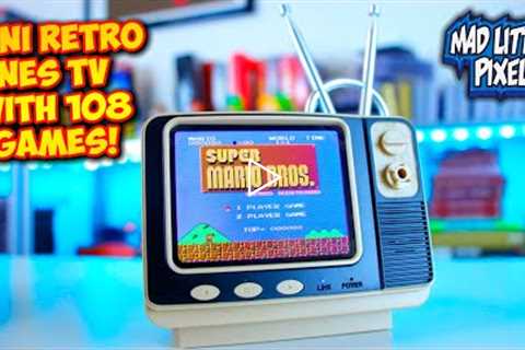 A Mini Retro TV With NES Games Built In? The GV300 Retro Bookshelf TV Handheld REVIEW!