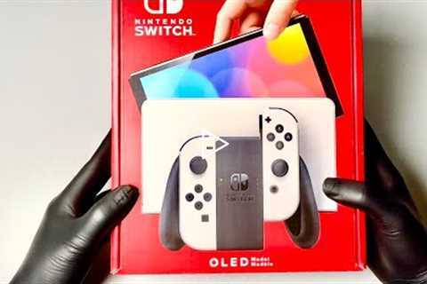 Nintendo Switch OLED Version Unboxing - ASMR