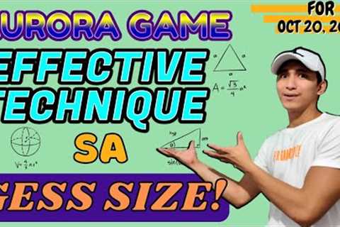 GESS SIZE TECHNIQUE SA AURORA GAME | EFFECTIVE TRICK KAY AURORA GAME | GCASH EARNING APP OCT 20 2022