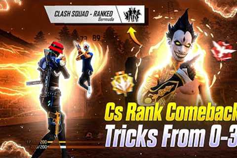 Cs comeback tips and tricks || How to comeback in clash squad from 0-3 || Cs rank push tips live