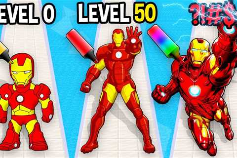 Monster School: Cartoon Iron Man Painting GamePlay Mobile Game Runner Max LVL – Minecraft Animation