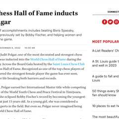 Celebrating Chess: Judit Polgar Inducted into World Chess Hall of Fame