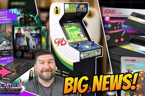 Arcade1Up Golden Tee Midway XL Available Online, Jurassic World Pinball Pack & Atari 7800+..