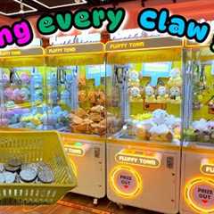WE PLAYED EVERY SINGLE CLAW GAME IN THE ARCADE!!!