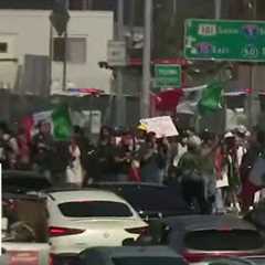 BREAKING: Rioters shut down California freeway