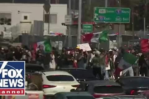 BREAKING: Rioters shut down California freeway