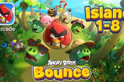Angry Birds Bounce - Island 1-8 - iOS (Apple Arcade) Gameplay